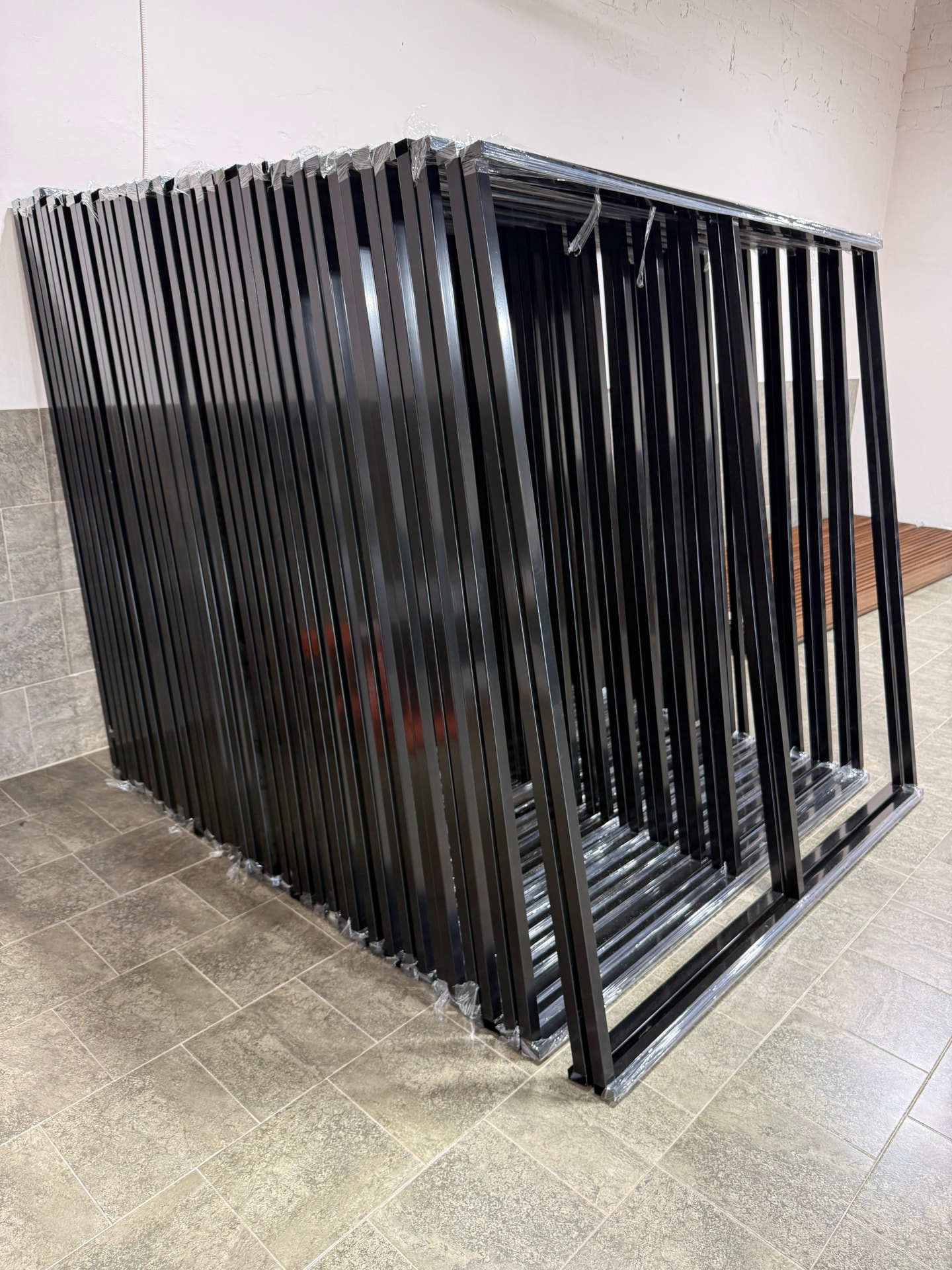 Powder-coated steel frames for Horizontal DuraFence panels
