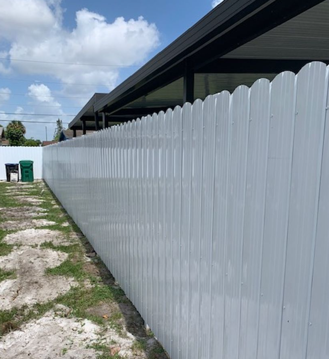 Solid White Dura Fence