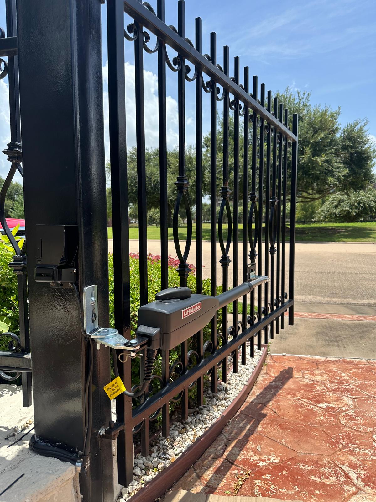 LiftMaster swing gate operator installed in Houston TX